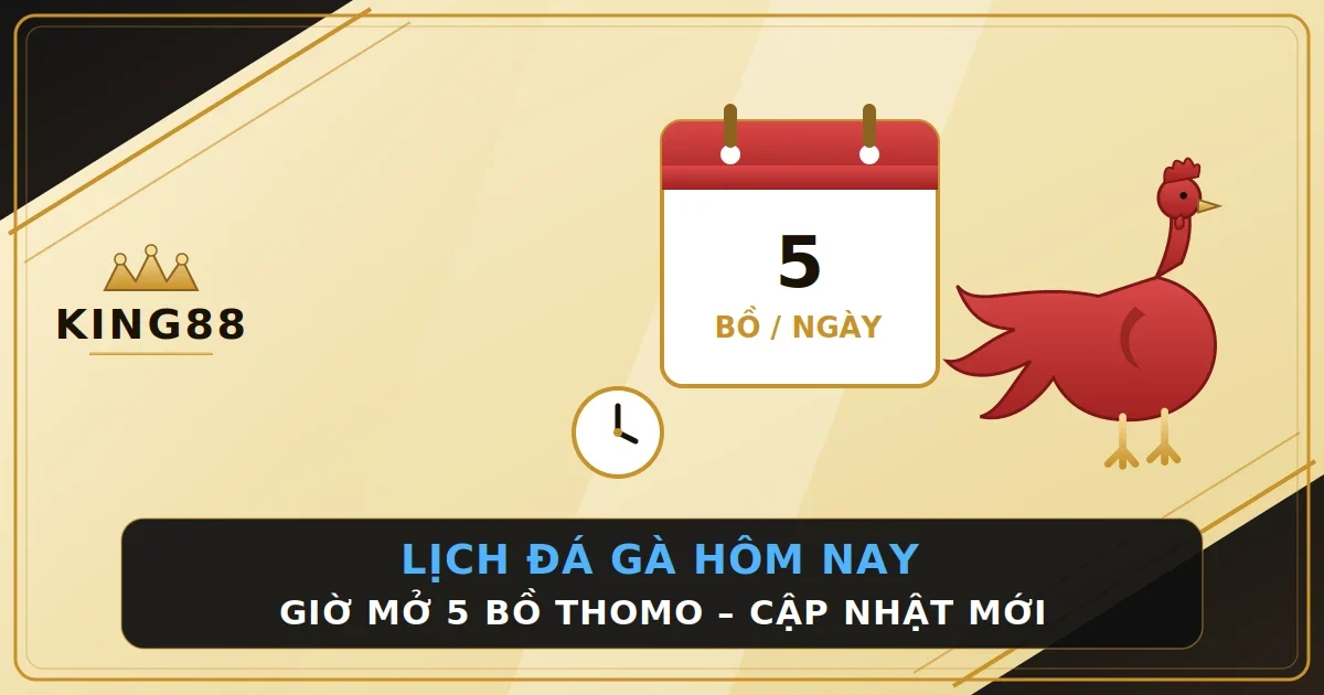 Lịch Đá Gà Thomo Hôm Nay – Giờ Mở 5 Bồ Chi Tiết