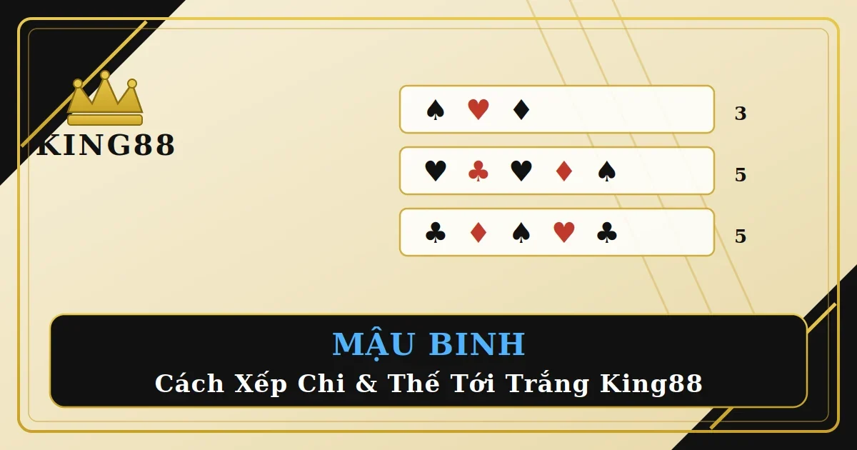 Mậu Binh: Luật Xếp Chi & Các Thế Tới Trắng Tại King88